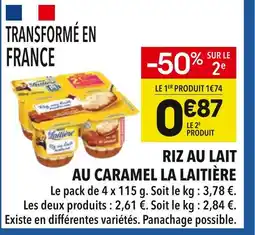 Supeco La Laitière Riz au Lait au Caramel offre