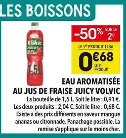 Supeco Volvic Eau Aromatisée au Jus de Fraise Juicy offre