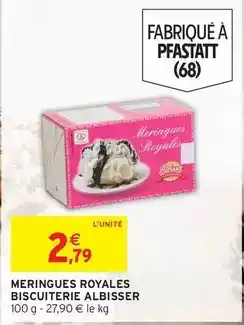 Intermarché ALBISSER Meringues royales biscuiterie offre