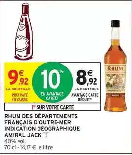 Intermarché Rhum des départments français d'autre-mer indication geographique offre