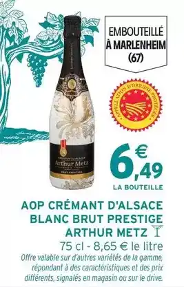 Intermarché Brut - aop crémant d'alsace blanc prestige offre