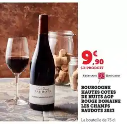 Bi1 Brocard - bourgogne hautes cotes de nuits aop rouge domaine les champs 2023 offre