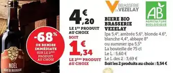 Bi1 Vezelay - biere bio offre