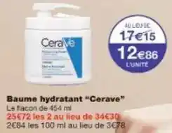 Monoprix Baume hydratant cerave offre