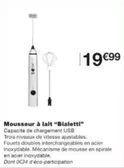 Monoprix Bialetti - mousseur à lait bialetti offre