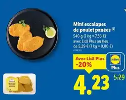Lidl L'étal du volailler - mini escalopes de poulet panées offre