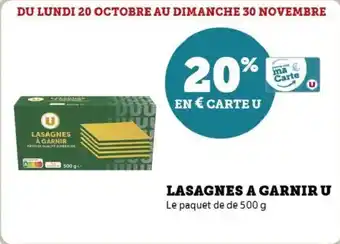Super U Lasagnes a garnir u offre