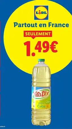 Lidl Vita d'or - huile de colza offre
