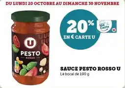 Super U Sauce pesto rosso u offre