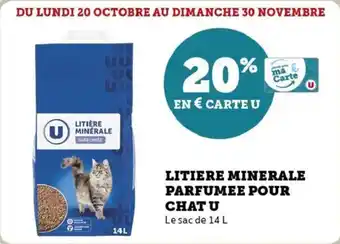 Super U Litiere minerale parfumee pour chat u offre