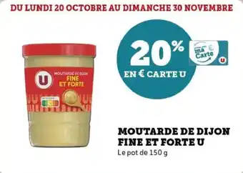 Super U Moutarde de dijon fine et forte u offre