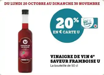 Super U Vinaigre de vin 6° saveur framboise u offre