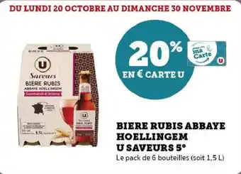 Super U Biere rubis abbaye hoellingem u saveurs 5° offre