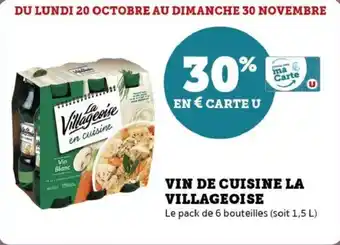 Super U Vin de cuisine la villageoise offre