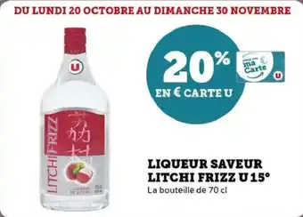 Super U Liqueur saveur litchi frizz u 15° offre