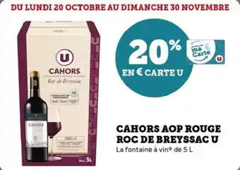 Super U Cahors aop rouge roc de breyssac u offre