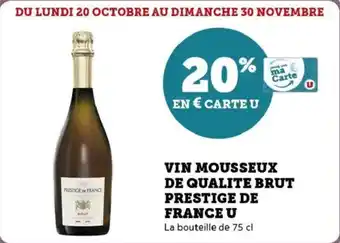 Super U Vin mousseux de qualite brut prestige de france u offre