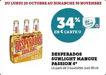 Super U Desperados sunlight mangue passion 4° offre