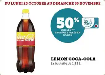 Super U Lemon coca-cola offre