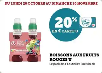 Super U Boissons aux fruits rouges u offre