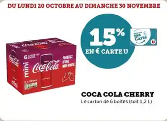 Super U Coca cola cherry offre