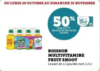 Super U Boisson multivitamine fruit shoot offre