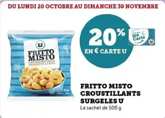 Super U Fritto misto croustillants surgeles u offre