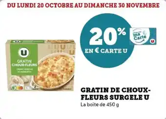 Super U Gratin de choux fleurs surgele u offre