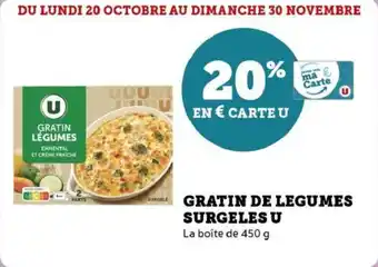 Super U Gratin légumes surgeles u offre