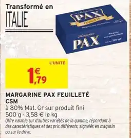 Intermarché Margarine pax feuilleté csm offre