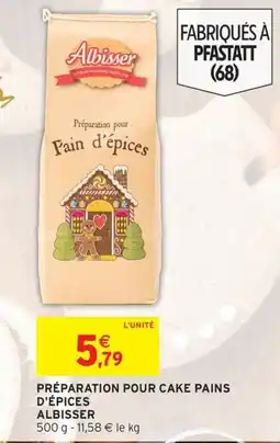 Intermarché ALBISSER Préparation pour cake pains d'épices offre