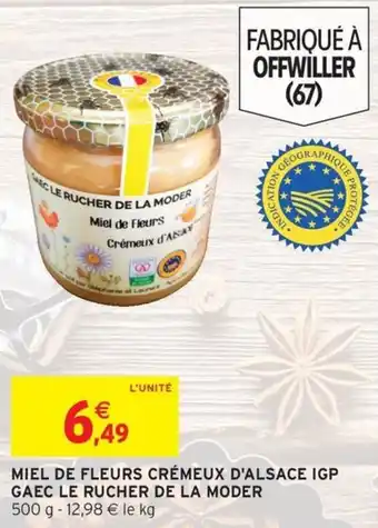 Intermarché Miel de fleurs crémeux d'alsace igp gaec le rucher de la moder offre