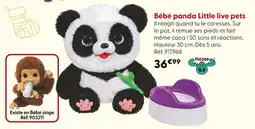 La Grande Récré MOOSE Bébé panda Little live pets offre