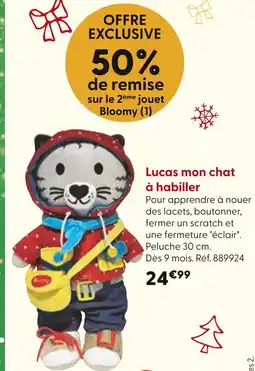 La Grande Récré BLOOMY Lucas mon chat à habiller offre