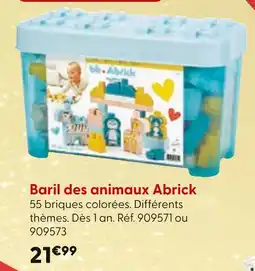 La Grande Récré ABRICK Baril des animaux offre