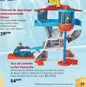 La Grande Récré SPIN MASTER Véhicule de sauvetage radiocommandé Chase offre