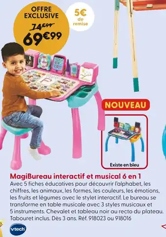 La Grande Récré VTECH MagiBureau interactif et musical 6 en 1 offre