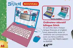 La Grande Récré DISNEY STITCH Ordinateur éducatif bilingue offre