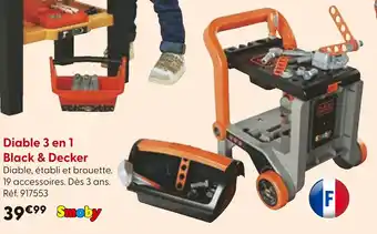 La Grande Récré Black & Decker / Smoby Diable 3 en 1 offre
