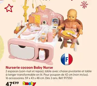 La Grande Récré SMOBY Nurserie cocoon Baby Nurse offre