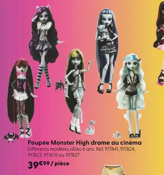 La Grande Récré MONSTER HIGH Poupée drame au cinéma offre
