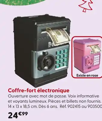 La Grande Récré Coffre-fort électronique noir offre