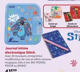 La Grande Récré DISNEY Journal intime électronique stitch offre