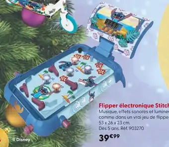 La Grande Récré Disney Flipper électronique Stitch offre