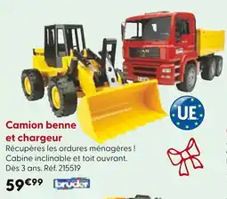 La Grande Récré BRUDER Camion benne et chargeur offre