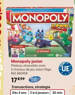 La Grande Récré HASBRO Monopoly junior offre