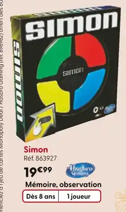 La Grande Récré HASBRO GAMING Simon offre