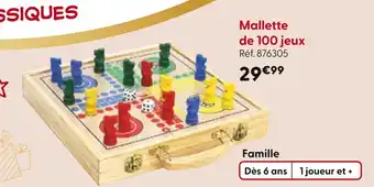 La Grande Récré Les Classiques Mallette de 100 jeux offre