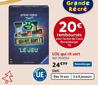 La Grande Récré RAVENSBURGER LOL qui rit sort offre
