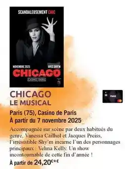 Carrefour Market Casino - chicaço le musical offre